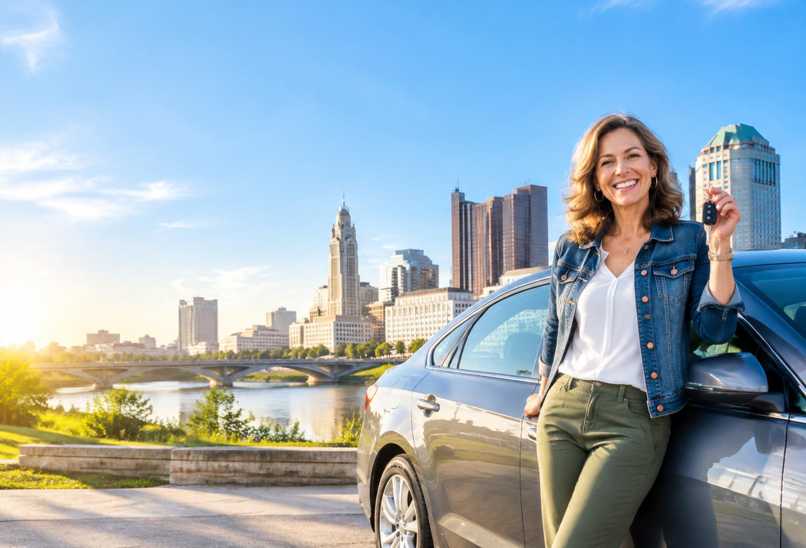 Smiling driver back on the road in Ohio